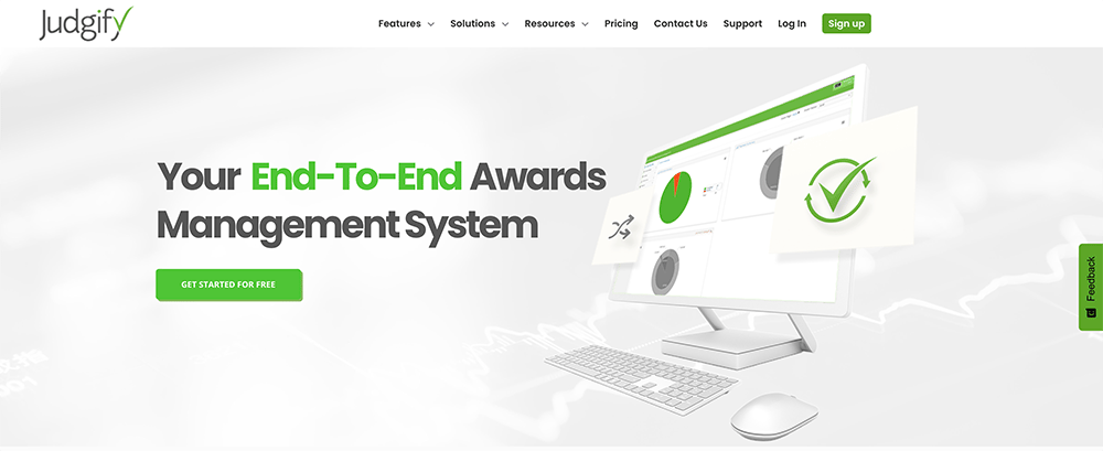 Judgify’s homepage.